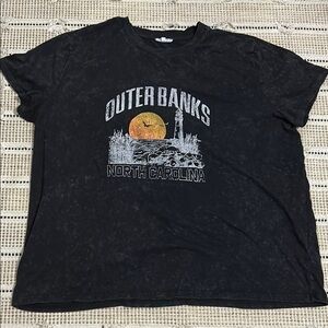 Maurices Black Short Sleeve Tee with Outer Banks Graphic